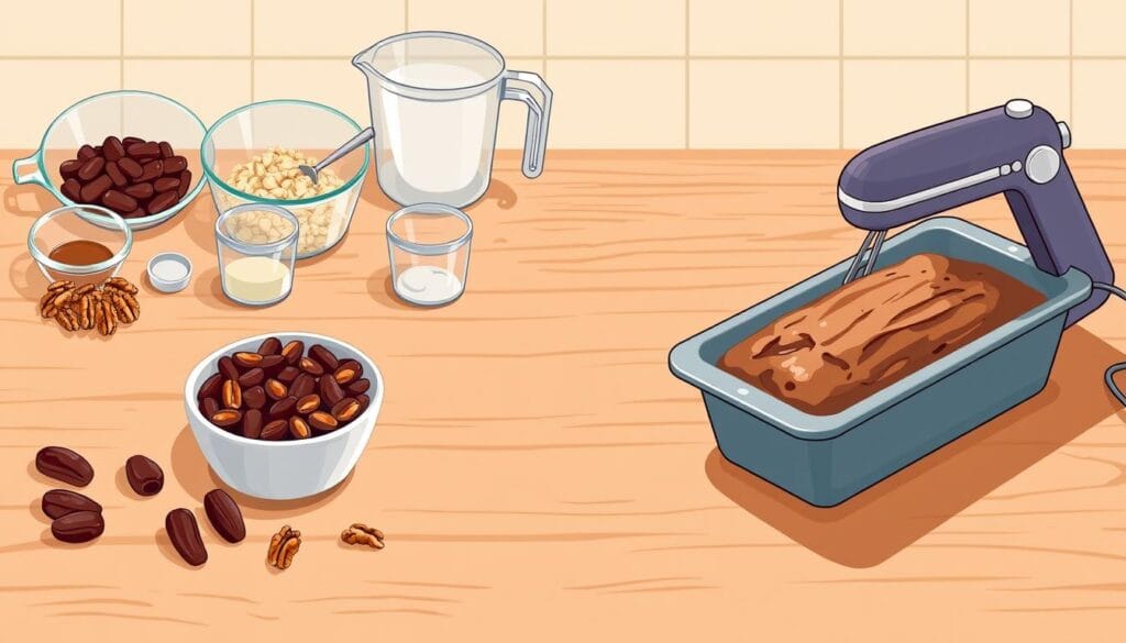 Date Nut Loaf Preparation Steps
